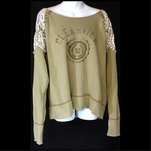 Free People Keep It Real Pullover LARGE